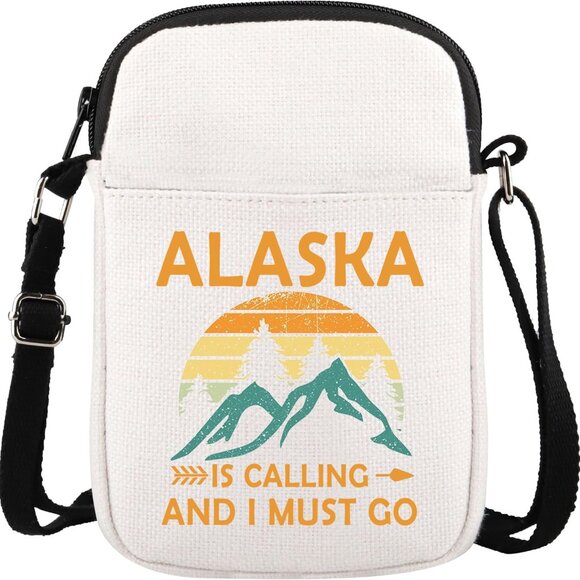 Trendy Canvas Crossbody Makeup Bag - Versatile Cosmetic Organizer for Travel - Picture 1 of 6